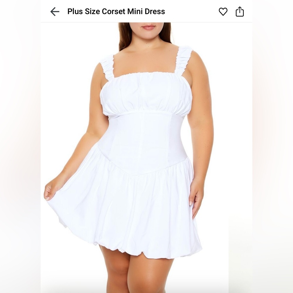 Fit and flare white corset dress size 4x